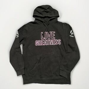 Hard Rock New Orleans x Messi Hoodie Mens L Black Live Greatness Sweatshirt Read